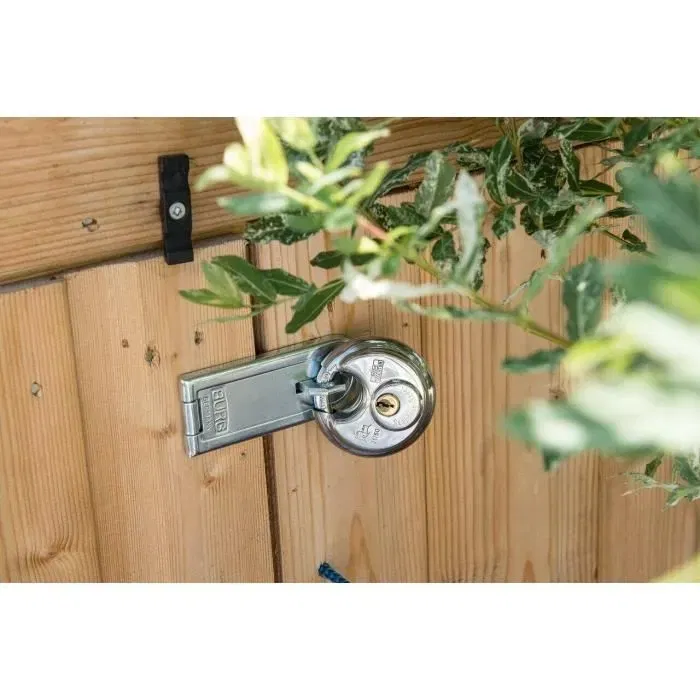 Burg Wachter Cadenas cylindrique 21 70 SB en acier inoxydable 70 mm avec 2 clés - Sécurité extérieure