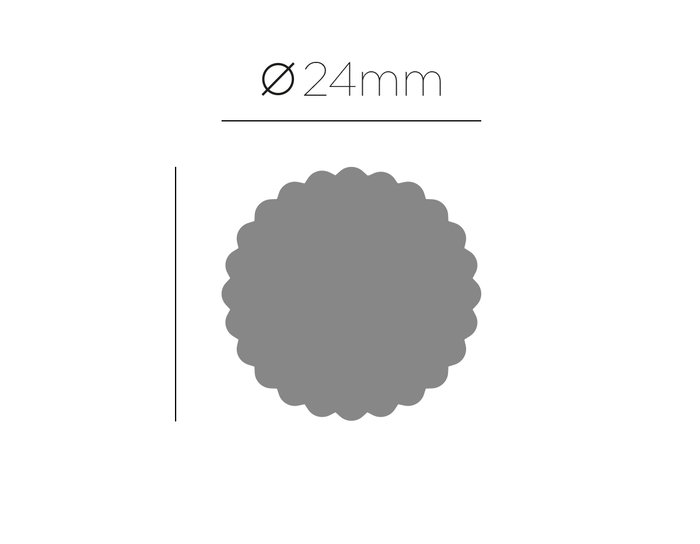 Innspiro Perforatrice de formes EVA cercle festonné 25mm