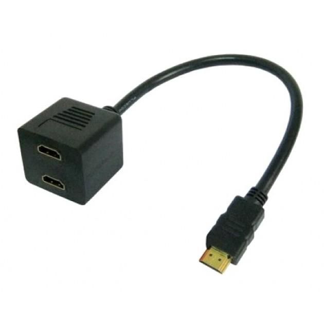 Techly Video Splitter Cable HDMI Mâle vers 2 x HDMI Femelle - Duplicateur de signal pour double écran ou moniteur Techly Video Splitter Cable HDMI Mâle vers 2 x HDMI Femelle - Duplicateur de signal pour double écran ou moniteur