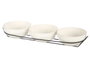 Vessia Set de 3 bols en porcelaine blanche 350 ml avec support 40x13x7 cm (Set de 12)
