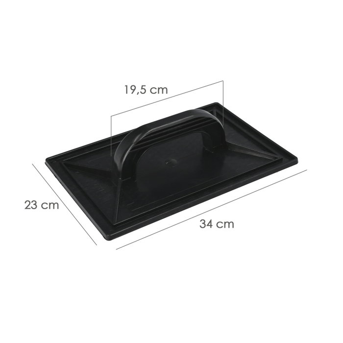 WOLFPACK LINEA PROFESIONAL Talocha Plastico 34x22 cm avec Manche Rond Noir