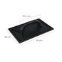 WOLFPACK LINEA PROFESIONAL Talocha Plastico 34x22 cm avec Manche Rond Noir