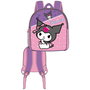 SANRIO Sac à dos 30 cm Hello Kitty Kuromi motif 3D - Dimensions : 30x26x10 cm
