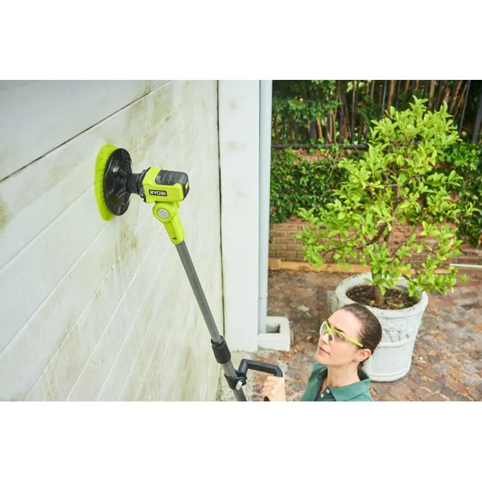 Ryobi Brosse télescopique motorisée R18TPS-120G avec batterie 2Ah et chargeur