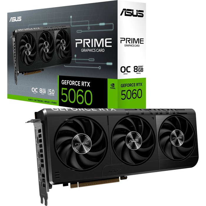 Asus Prime RTX 5060 8 Go GDDR7 OC Edition Carte Graphique NVIDIA Ada Lovelace HDMI 2.1b DisplayPort 2.1b Asus Prime RTX 5060 8 Go GDDR7 OC Edition Carte Graphique NVIDIA Ada Lovelace HDMI 2.1b DisplayPort 2.1b