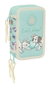Safta Plumier Triple 37 Pcs Motif Cats & Dogs, Dimensions 12,5 x 19,5 x 5,5 cm, Langue Espagnol