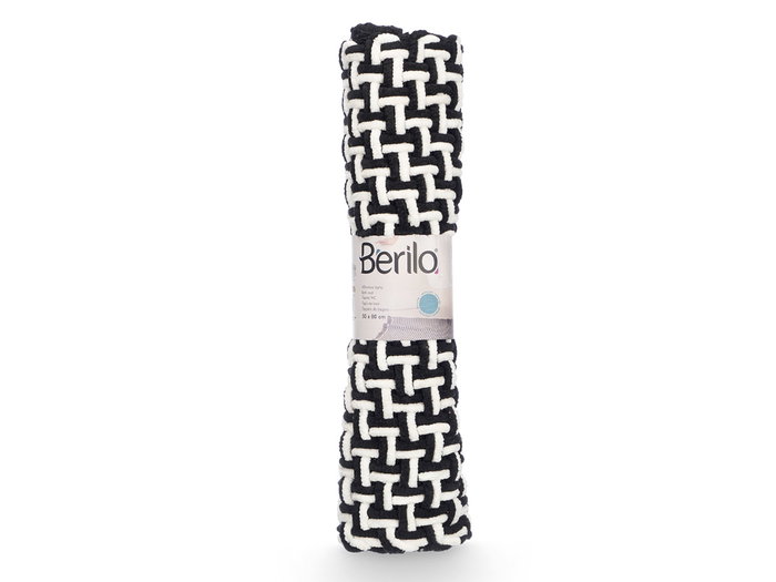 Berilo Tapis de Bain Noir 50x80 cm - 60% Polyester, 40% Coton (Set de 24) Berilo Tapis de Bain Noir 50x80 cm - 60% Polyester, 40% Coton (Set de 24)