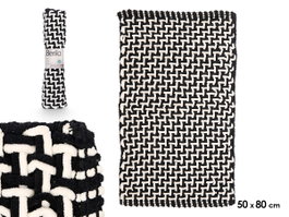 Berilo Tapis de Bain Noir 50x80 cm - 60% Polyester, 40% Coton (Set de 24)