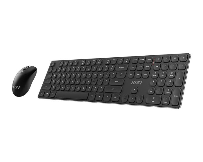 MSI FORGE K210 W COMBO - Pack clavier et souris sans fil USB avec batterie rechargeable, interrupteurs scissor, DPI ajustable, disposition ES