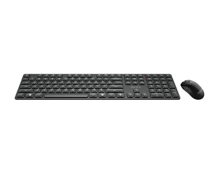 MSI FORGE K210 W COMBO - Pack clavier et souris sans fil USB avec batterie rechargeable, interrupteurs scissor, DPI ajustable, disposition ES