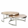 BigBuy Home Table Basse Argenté Naturel (2 Unités)