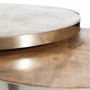 BigBuy Home Table Basse Argenté Naturel (2 Unités)