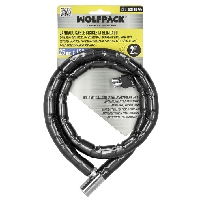 WOLFPACK LINEA PROFESIONAL Piton Moto Blindado Llave Tubo 25 x 100 cm WOLFPACK LINEA PROFESIONAL Piton Moto Blindado Llave Tubo 25 x 100 cm