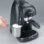 Severin KA5978 Cafetière Expresso avec Buse Vapeur pour Mousse de Lait, Machine à Café Automatique 4 Tasses, Pompe 3,5 bars 800W, Noir