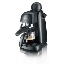 Severin KA5978 Cafetière Expresso avec Buse Vapeur pour Mousse de Lait, Machine à Café Automatique 4 Tasses, Pompe 3,5 bars 800W, Noir