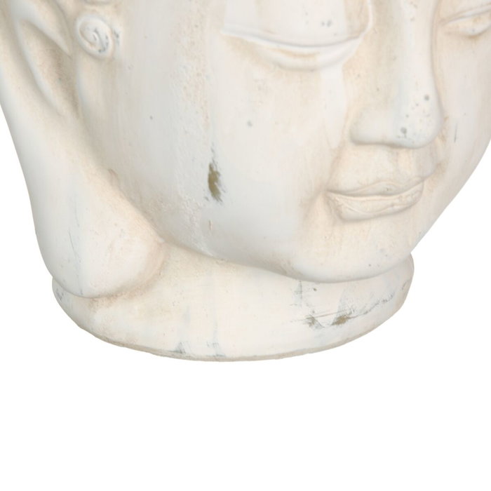 BigBuy Garden Cache-pot Crème Terre cuite Buda Oriental BigBuy Garden Cache-pot Crème Terre cuite Buda Oriental