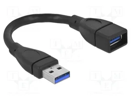 DELOCK Câble USB 3.0 de 0,15m Noir