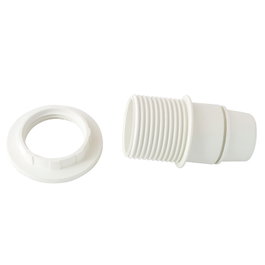 MAURER Porte-lampes E-14 blanc avec filetage et rondelle
