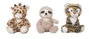 Creaciones Llopis - Lot de 6 animaux de la jungle en peluche - 26 cm - Jouet d'éveil pour enfants dès 36 mois