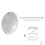 PAPILLON Plafonnier Blanc IP54 pour Intérieur et Extérieur Ø 27 cm E27