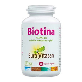 SURA VITASAN Biotina 10.000 µg, 60 capsules végétales