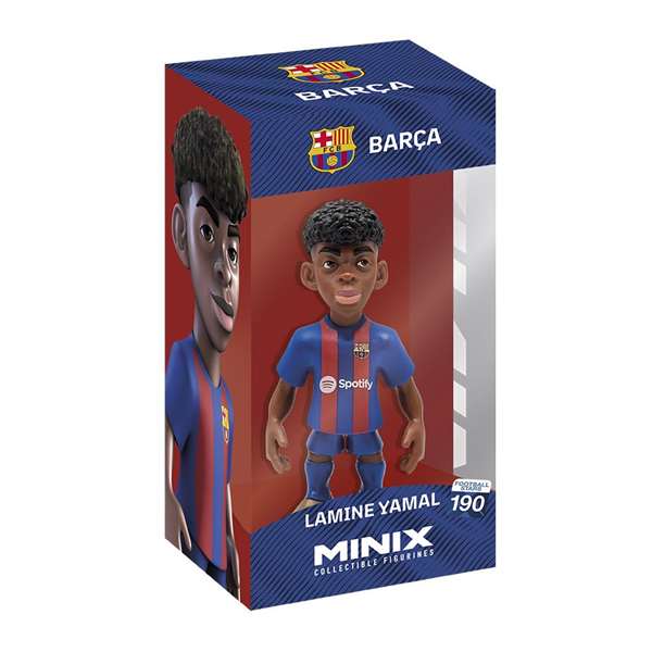 Bandai Figura Minix Lamine Yamal - Futbol Club Barcelona Figurine 12 cm pour Collectionneur