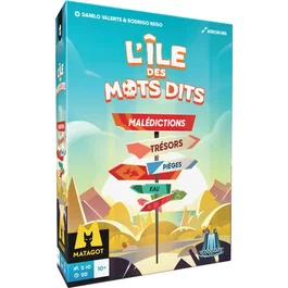Asmodee Jeu de société L'Île des Mots Dits - Jeu coopératif ou compétitif de mots - 2 à 10 joueurs à partir de 10 ans - Français