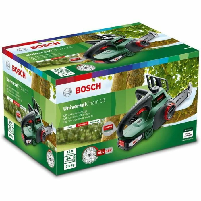 Bosch UniversalChain 18 - Tronçonneuse sans fil avec batterie 18V 2,5Ah