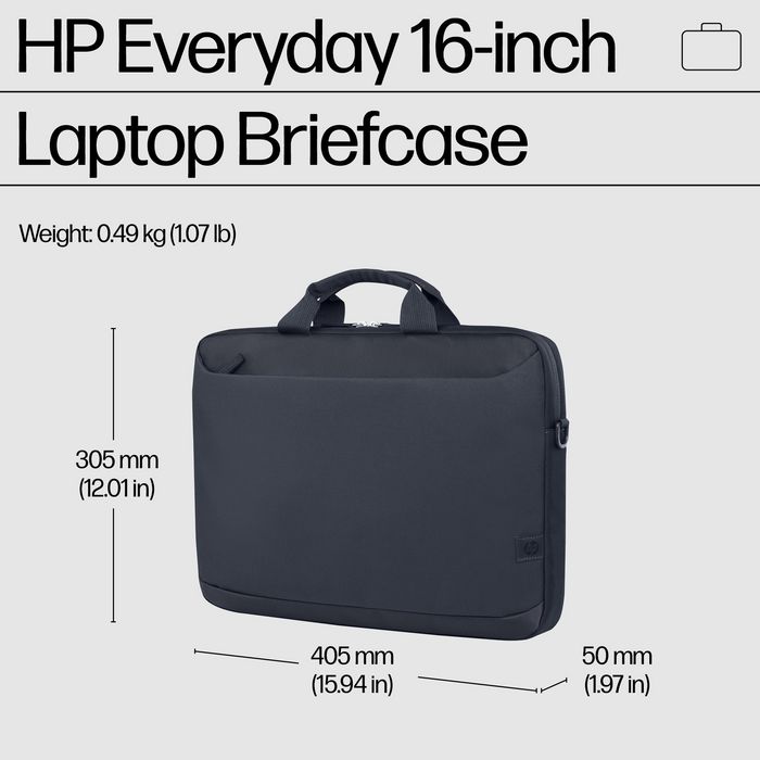 HP Sacoche PC Portable 16 Pouces, Mallette Protection, Compartiment Matelassé, Résistante à l'Eau, 12L, Polyester 600D Recyclé, Garantie 3 Ans HP Sacoche PC Portable 16 Pouces, Mallette Protection, Compartiment Matelassé, Résistante à l'Eau, 12L, Polyester 600D Recyclé, Garantie 3 Ans