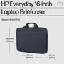 HP Sacoche PC Portable 16 Pouces, Mallette Protection, Compartiment Matelassé, Résistante à l'Eau, 12L, Polyester 600D Recyclé, Garantie 3 Ans