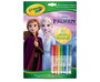 Crayola - Livre d'activités Disney Frozen en espagnol avec 7 feutres lavables - Livre de coloriage et jeux - 32 pages