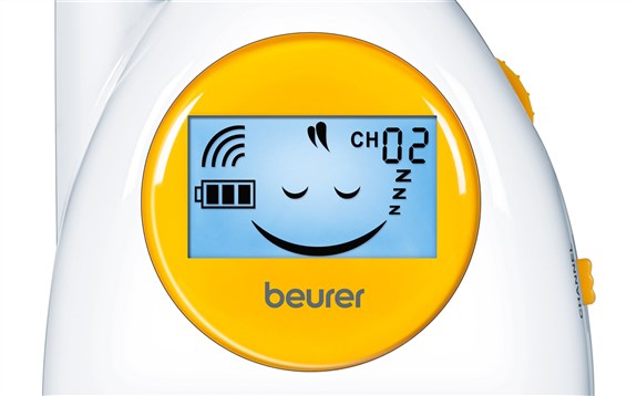 Beurer BY-84 Moniteur pour bébé avec écran LCD, mode ECO+ à faible rayonnement et portée de 800 mètres