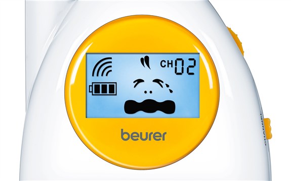 Beurer BY-84 Moniteur pour bébé avec écran LCD, mode ECO+ à faible rayonnement et portée de 800 mètres