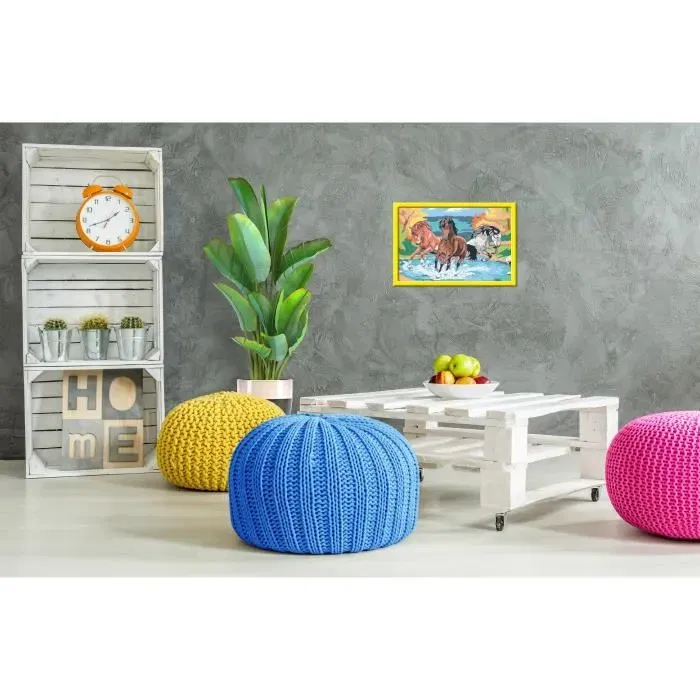 Ravensburger Kit de Peinture par Numéros 25846 CreArt Kids - Horde de Chevaux 31x21cm avec Cadre, 20 Pots et Pinceau, Lignes Pré-peintes, À partir de 9 ans