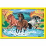 Ravensburger CreArt Kids Horde de chevaux, Kit de peinture par numéros 31x21cm