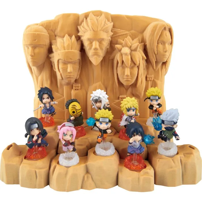 Epoch Games Naruto Shippuden Hokage Rock Survival avec 4 figurines