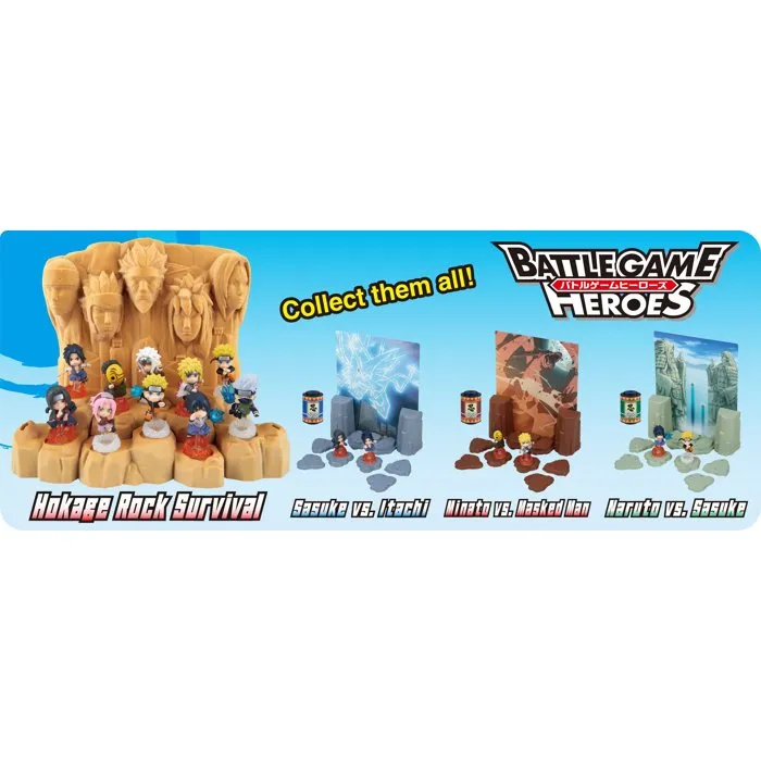 Epoch Games Naruto Shippuden Hokage Rock Survival avec 4 figurines