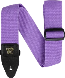 ERNIEBALL Courroie Polypro Violette pour Guitare et Basse Gauche/Droite ajustable jusqu'à 180 cm