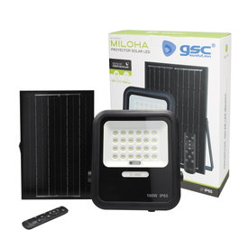 GSC Evolution Proyector solar LED Miloha 100W 6500K IP65 Negro