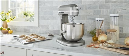 Kitchenaid 5KSM70JPX Robot Cuiseur Heavy Duty 6,6 L Argent Oscuro avec bol métallique, action planétaire et 11 vitesses