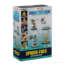 Asmodee Marvel Crisis Protocol Spider-Foes Affiliation Pack - Jeu de société avec miniatures, 14 ans et plus, 4 figurines, expansion stratégique