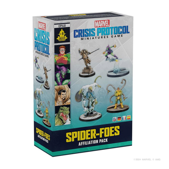 Asmodee Marvel Crisis Protocol Spider-Foes Affiliation Pack - Jeu de société avec miniatures, 14 ans et plus, 4 figurines, expansion stratégique Asmodee Marvel Crisis Protocol Spider-Foes Affiliation Pack - Jeu de société avec miniatures, 14 ans et plus, 4 figurines, expansion stratégique