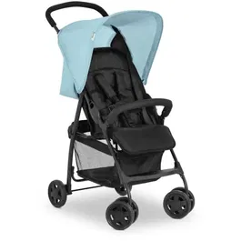Hauck Sport Poussette canne Pliable inclinable Capote Pare-Soleil 4 roues pivotantes Noir Bleu - Dès la naissance jusqu'à 15 kg