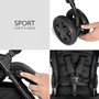 Hauck Sport Poussette canne Pliable inclinable Capote Pare-Soleil 4 roues pivotantes Noir Bleu - Dès la naissance jusqu'à 15 kg