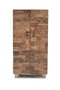 GINER Y COLOMER Armoire 2 portes en bois de manguier avec détails en bois récupéré, finition naturelle - 180 x 90 x 50 cm