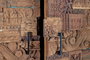 GINER Y COLOMER Armoire 2 portes en bois de manguier avec détails en bois récupéré, finition naturelle - 180 x 90 x 50 cm