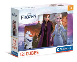 Clementoni Cubes 12 pièces Frozen 41192 – Puzzle Disney, dès 3 ans
