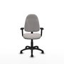 PIQUERAS Y CRESPO Chaise de bureau Algarra, simili cuir blanc, accoudoirs 2D