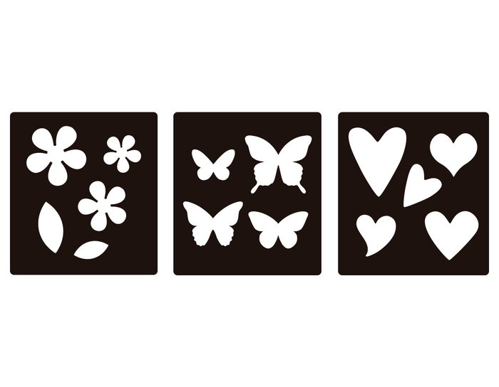 Misskuty Set de 3 Emporte-pièces épais ZUG Fleurs, Papillons et Cœurs