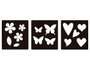Misskuty Set de 3 Emporte-pièces épais ZUG Fleurs, Papillons et Cœurs